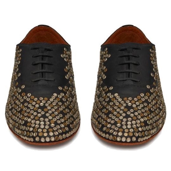 SOLD Saint Laurent RIVE GAUCHE Studded Flats - Picture 9 of 10